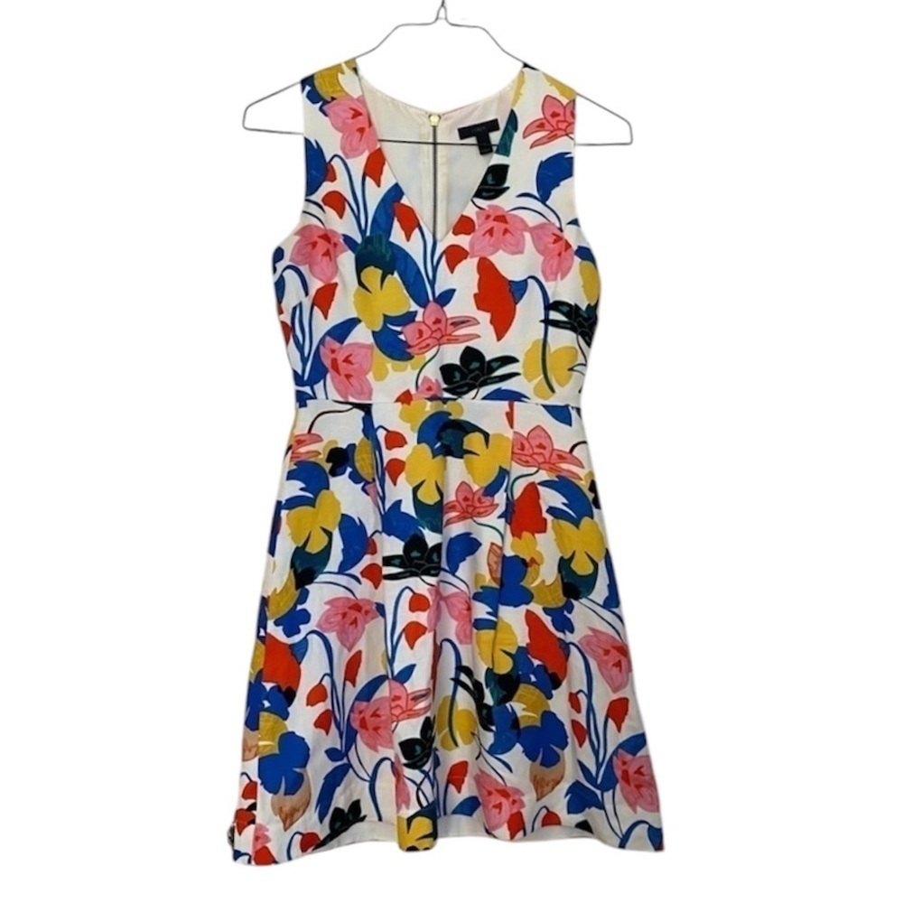 J. Crew Floral Midi Dress - Multicolor